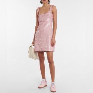 Ganni Pink Sequin Mini Dress
